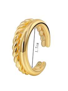 Charm-In Nhẫn nữ mạ vàng, kiểu dáng xoắn hở - Phụ kiện thường ngày/dự tiệc, món quà hoàn hảo cho bạn bè/lễ tốt nghiệp. - Vàng - Xem 5