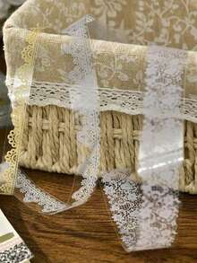 6 Rolls Lace Patterns PET Tapes Floral Arts Decorative Tape Set Adhesive Transparent Masking Tapes For DIY Craft Crapbook, DIY, Gift Wrapping, Journal - Multicolor - View 8