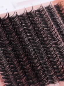 Bộ 720 sợi mi giả uốn cong kiểu D, với độ dài từ 10 đến 16 mm. Bộ mi giả bao gồm nhiều loại mi khác nhau, phù hợp hơn cho việc tự làm mi giả cá nhân, mi giả 3D, mi giả uốn cong kiểu Nga. - Màu nâu  Mocha - Xem 9