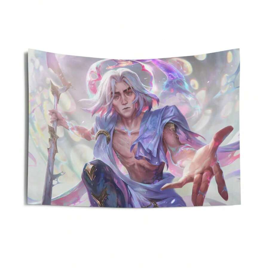 Arcane Savior Viktor Tapestries, Viktor Arcane Pink Flag, Viktor (Arcane) Indoor Wall Tapestries - 1PC - 查看 1
