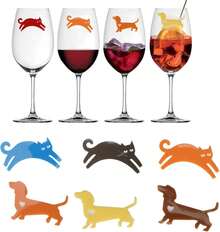 Quality Assurance Zerodis Wine Glass Markers, 24pcs Wine Tags With Dog Shapes Drink Glass Stickers Identifiers Bar Party Dinner DWHX - 1 - Xem 4