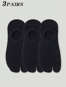 2/3/5 Pairs Vertical Striped Toe Separator Invisible Casual Boat Socks