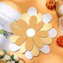 2D平面 - 6件套波西米亚雏菊墙饰套装，波西米亚风格儿童房装饰，女孩自然主题墙饰，木质花卉挂件，适合家居和办公室 - 彩色 - 查看 4