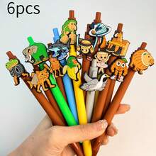10pcs Italian Brainrot Tungtungtung Sahur Themed Character Ballpoint Pen Set, Random Classic & Unique Styles To Inspire Creativity - Multicolor - View 3
