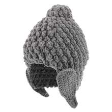 1pc Unisex Handmade Crochet Buddha Costume Funny Hat, Warm Knitted Beanie Earmuffs For Autumn/Winter, Novelty Party - Multicolor - View 2