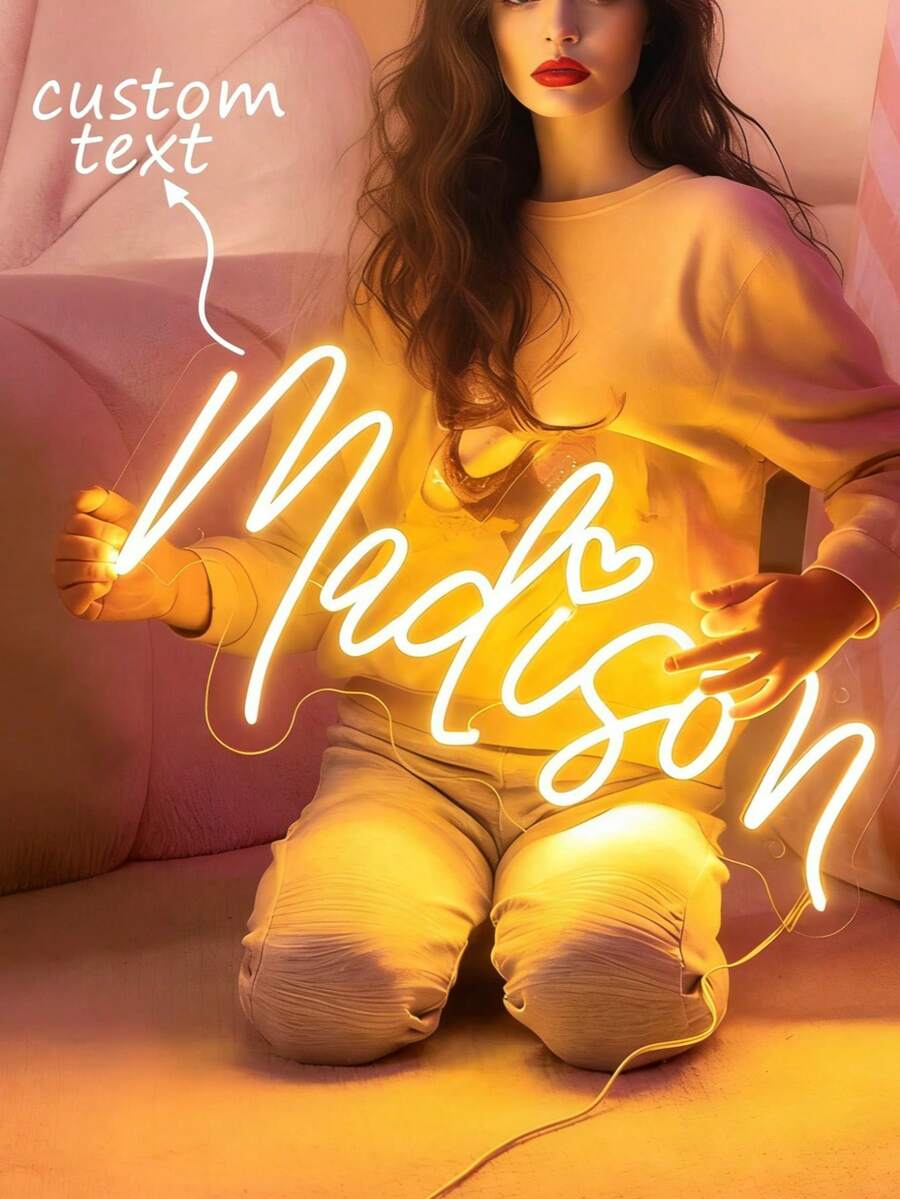Customized Neon Sign, Personalized Neon Name Sign For Bedroom Wall Decor, Customized Name Plate For Wedding, Birthday Party And Graduation Events