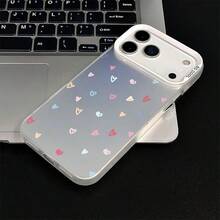 Mini colorful hearts This stylish and comfortable large-hole IMD acrylic phone case is an ideal gift for friends and family. It is compatible with for  17/16/15/14/13/12/11/X/XR/7/8, for OPPO,for , for VIVO, for , for Xiaomi, for Honor, and for  models, including Plus, Pro, Max, and SE versions. It's the perfect gift for holidays such as Christmas, Valentine's Day, and New Year. - Negro - Ver 5