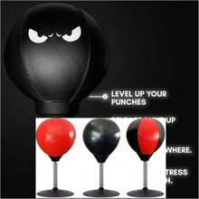 Black Portable Boxing Reflex Bag - Suitable For Advanced And Aspiring Boxers, Small Punching Ball For Relaxation And Skill Development, Durable PVC Material, Compact Design, Ideal For Home Or Gym Use - Multicolor - View 2