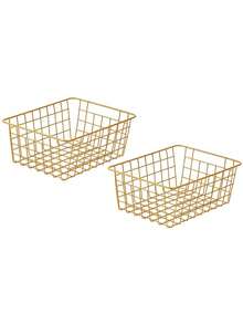 1 st/4 st metalltrådsnät förvaringskorg, järnram för förvaringsfack för badrum, kök - Multifärgad - Visa 8