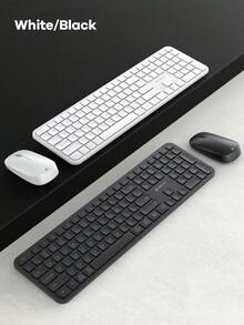 REMAX Silent Ultra-Thin Wireless Keyboard And Mouse Combo, 2.4G + Bluetooth Dual Mode, Multi-Device Connectivity, Ergonomic ABS Keycaps, Multimedia FN Keys, Minimalist Modern Design - BT-06 - View 10
