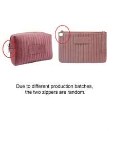 1 Set/4 Pieces, Bridesmaid Makeup Bag, Velvet Makeup Bag Set, Gift Set, Includes 1 Makeup Bag, 1 Mirror And 2 Hair Ties, Customized Makeup Bag, Bridesmaid Wedding Gift, Velvet Makeup Bag, Travel Toiletry Bag, Bridesmaid Invitation Gift, Valentine's Day Gift, Ramadan Gift - Multicolor - View 11