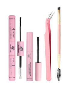 10ml Eyelash Extension Glue, Single Lash Glue, Cluster Lash Glue, 2-In-1 Glue, Super Strong Adhesive Eyelash Extension Glue, 5ml Eyelash Glue Remover, Waterproof Quick-Drying, Natural Lifting Eyelash Effect, Non-Irritating Eyelash Glue, Tweezers, Makeup Brush, Dual-Ended Eyebrow Brush, Eyebrow Brush - Multicolor - View 28