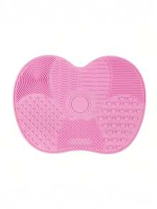 1pc Apple-Shaped Suction Cup Makeup Brush Cleaning Mat, Portable Makeup Brush Cleaning Tool, Makeup Brush Drying Rack - Multicolor - View 17