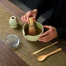 1pc/5pcs Sakura Pink & Matcha Tea Set, Includes Matcha Bowl, Matcha Whisk, Matcha Cup, Stirrer, Tea Spoon, Tea Bowl Set, Matcha Preparation Tools, Sweets & Beverage Making Tools, Japanese Gift Box, Matsukane Matcha Stirring Set, Gift For Matcha Lovers - Multicolor - View 2