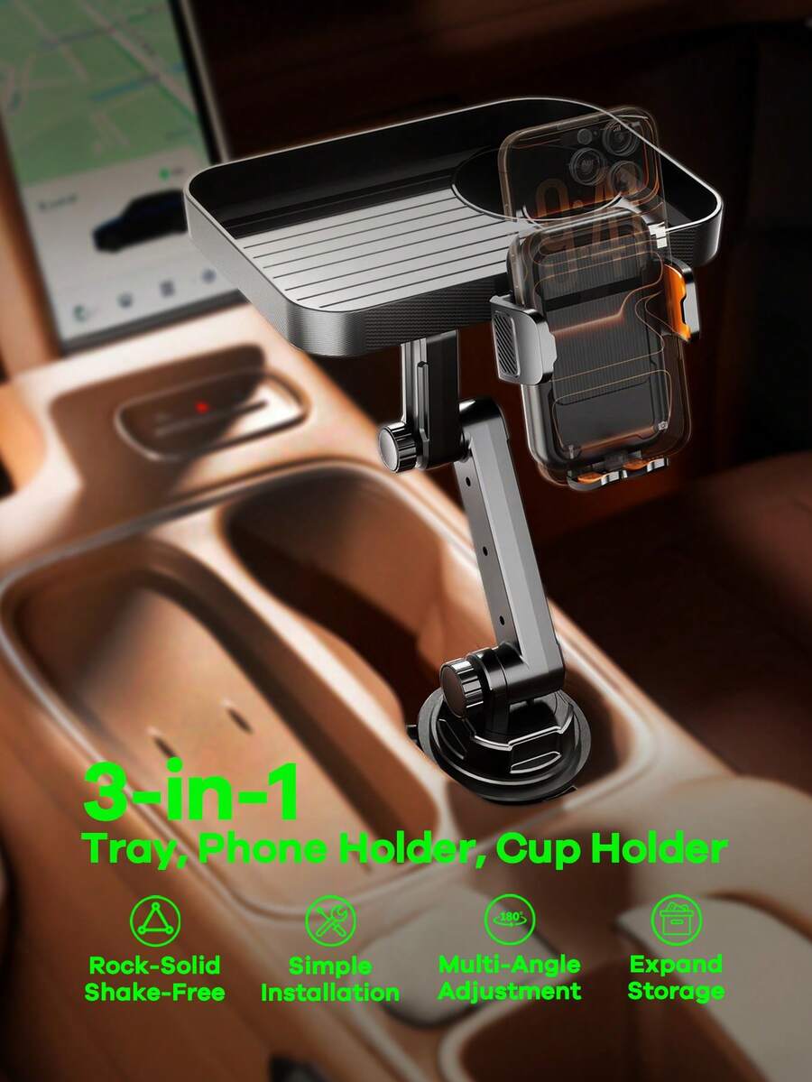 REMAX Universal 3-In-1 Car Cup Holder Expander, Suitable For Front And Rear Seats; Adjustable Height And Angle; Fits 98% Of Car Models; Install In Seconds; Essential Car Travel Accessory; Car Accessories; Car Storage Organizer; Car Storage