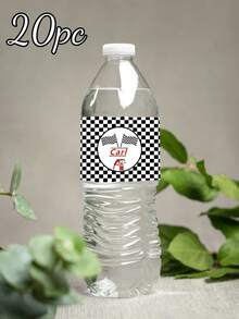 定制水瓶标签纸，独特赛车风格贴纸，10/20/30张装，尺寸21x5厘米/8x2英寸。可定制姓名、文字、日期及多种字体，适用于赛车、汽车派对、生日、婚礼等场合，也可用于学生艺术活动、墙贴等。 - 彩色 - 查看 14