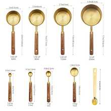 13pcs Stainless Steel Measuring Cup And Spoon Set, Includes Mini Spoons, Rosewood Handles, Baking Tools, Seasoning Spoons, Coffee Spoons, Pink Spoons - Essential Baking Tools, Unique Gift For Kitchen - 13-piece Double-ended Measuring Spoon Set - View 3