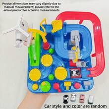 儿童汽车轨道玩具冒险套装 | 惯性动力车辆和停车场游戏套装 | 亲子互动教育STEM游戏 | 适合男孩女孩 | 节日生日礼物（配件颜色和款式随机）（产品尺寸为手工测量，可能存在误差，请以实物为准） - 彩色 - 查看 13