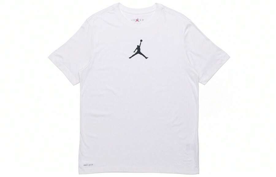 Nike Jordan Air Jordan Jumpman Jumpman Logo Print] Floral Pullover Crew Neck Short Sleeve T-Shirt - White - View 1