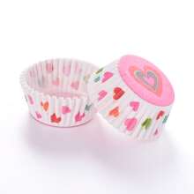 100/200/300PCS Valentine's Day Party Decoration Baking Paper Cupcake Cups Heart Design Greasproof Paper Muffin Cups Wedding Deco Cupcake Liners - Double Heart - View 9