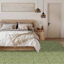 1 pieza Alfombra de patrón de plumas de pavo real verde lujoso y moderno. Material de terciopelo con un peso aproximado de 850g y un grosor de aproximadamente 0,6 cm. Alfombra duradera, antideslizante y fácil de limpiar. Disponible en varios tamaños. Adecuada para cocina, sala de estar, comedor, dormitorio, balcón, baño, estudio y otros escenarios. Una opción ideal para la decoración del hogar. - Multicolor - Ver 7