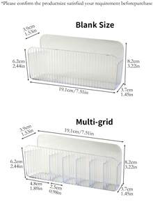 2件/1件壁挂式药品收纳盒 家用常用药膏壁挂式分格盒 急救药品分类盒 家庭药品收纳架 节省空间 粘贴式 透明直立式PS材质药盒 壁挂式收纳盒 - 透明色 - 查看 3
