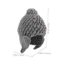 1pc Unisex Handmade Crochet Buddha Costume Funny Hat, Warm Knitted Beanie Earmuffs For Autumn/Winter, Novelty Party - Multicolor - View 6