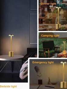 1pc Multifunctional LED Charging Bar Lamp Restaurant Bar Table Outdoor Atmosphere Lamp Retro Table Lamp A Tool For Creating Atmosphere And Lighting In Home Spaces, Combining Both Decorative And Practical Features - 1pc - View 5