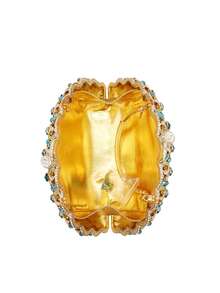 Luxury Peacock Feather Rhinestone Embellished Handbag, Elegant Evening Clutch Bag For Party - Multicolor - View 3