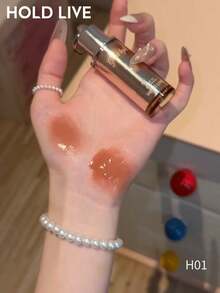 HOLD LIVE Lightweight Floral Tinted Lip Gloss H01 Sheer Nude Warm Milky Tea Color - H01 - View 2