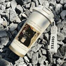 1PC530ml, Eight Different Styles Of Insulated Cups. Full Of Modernity, Personalization, And Cuteness. There Are Girls In Purple Dresses, Purple Butterflies, Flying Contours, Cats, Rabbits, Dogs, Cat People, And Pink Cloth Patterns. Many Different Styles, Suitable For Holidays And Personalization. Suitable For Outdoor Sports Carrying, Camping, Walking, Playing Ball, As Well As Home And Office Use. - Multicolor - View 15