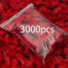 100/1000/2000/3000片人造丝玫瑰花瓣，适用于情人节、婚礼装饰、浪漫夜晚活动、周年纪念、婴儿派对、订婚派对、家居装饰和情人节装饰，也适用于豪华周年纪念派对和红毯花卉活动设计用品。 - 彩色 - 查看 1