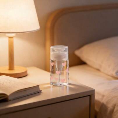 Push Down Pump Dispenser, Liquid Makeup Remover Dispenser, Clear Push Top Empty Bottles, Refillable Travel Containers For Alcohol,Nail Polish,Makeup Remover,Toner