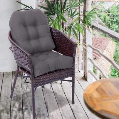 2pcs Patio Sofa Cushion Garden Chair Pads Rattan Chair Cushion Tatami Mat Use For Office Outdoor Graden Recliner Sun Chair 48*48*8cm Material Polyester PP