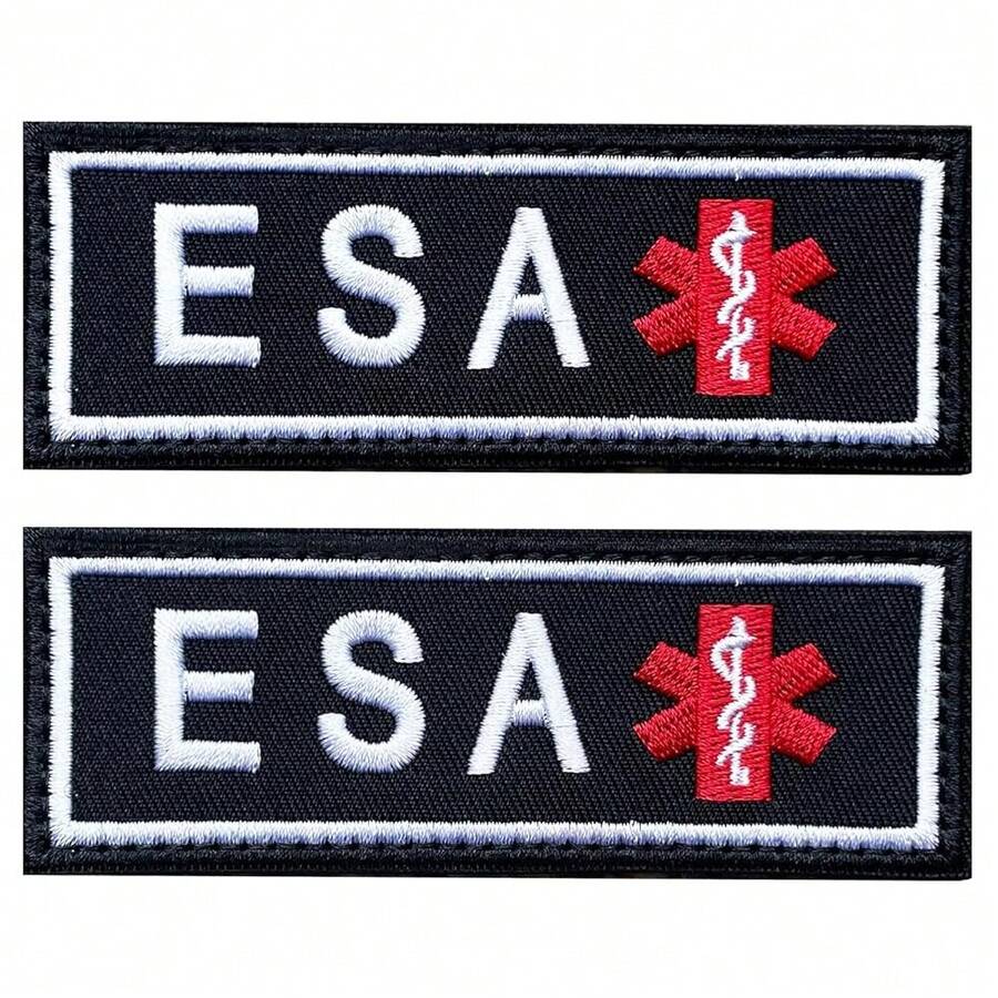 2 PCS Patches With Removable Tactical Hook Loop Embroidered In Training Patch Do Not Pet WorFKing Dog Patch For Vest Harnesses Collars Leashes,ESAPatches2PCS - ESAPatches2PCS - View 1