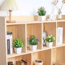 4 Stücke/1 Stück Mini Künstliche Pflanzen, Künstliche Pflanzen mit Blumen, geeignet für Zuhause, Zimmer, Büro, Bauernhaus, Badezimmer, Schreibtisch, Innenraum Dekoration, Hochzeit, Party, Frühlingsdekoration - Verschiedenfarbig - Übersicht 3