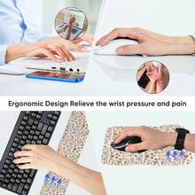 Keyboard Wrist Rest Pad  Pad Set,Ergonomic  Pad For Laptop Computer,Wrist Support Memory Foam Desk Pad For Gaming Office,Non Slip Rubber Pad Typing Relief Pain (WristRest201) - Wristrest201 - View 6
