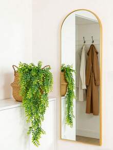 1PC 29.92inch Artificial Hanging Green Plants, Grapefruit Leaf Hanging, Artificial Plant Decoration, Fake Hanging Green Plants, Simulated Plants, Suitable For Home Room Decoration, Indoor Shelf Decoration, Outdoor Wall Garden Decoration - Green - View 7