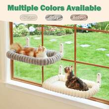 Foldable Cat Window Perch - Cordless, Ultra Soft Machine Washable Bed With 4-Sided Bolster, Metal Frame - Window Hammock For Large Cats And Kittens - one-size - View 4