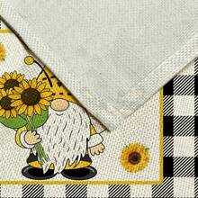 1件向日葵图案桌旗/餐垫，适用于节日、派对、生日、晚餐、厨房和餐厅装饰，四季皆宜的家居纺织品装饰 - 彩色 - 查看 9