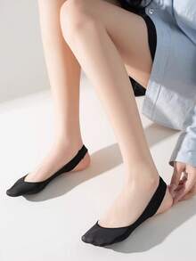 5双装冰丝女士加厚隐形袜，春夏透气硅胶防滑，适合高跟鞋和低帮鞋。 - 彩色 - 查看 7