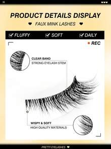 Rikuaild 6/12/18 Pairs Cat Eye Lashes 3D Natural False Lashes Fluffy Soft Cross Wispy Natural Eyelash Extension Makeup For Daily Style Eye Makeup - Natural Lashes - View 3