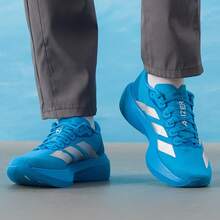 Adidas 男士新款 Adizero 运动鞋，竞技健身训练鞋，跑步鞋 - 藍色 - 查看 3