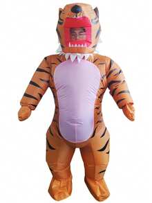 New Inflatable Standing Tiger Role-Playing Costume, King Of The Forest Tiger, Funny Cartoon Animal Accessory, Special-Purpose Animal Costume - Multicolor - View 6