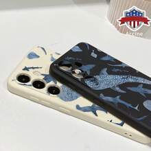 Phone Case Compatible With Galaxy S23 Ultra S24 Plus S25 S22+ Whale Shark Wonders Pattern Full Body Protection Ultra Slim Bumper Cover Gift,Suitable For IPhone17 Air - trắng - Xem 5
