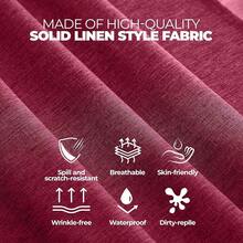 Christmas Christmas Red Waterproof Round Table Cloth For Round,Decorative Farmhouse Tablecloths Table Cover For Holiday,Banquet,Dining& Kitchen (70 Inch,Round (4-6 Seats,Burgundy),Burgundy70inchRound - Burgundy70inchRound - View 5
