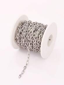 100厘米不锈钢不褪色链条配件，椭圆形链，适用于项链、手链、珠宝制作和DIY配件