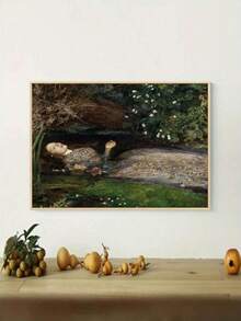 لوحة زيتية على قماش، طباعة فن أوفيليا الغارقة، ديكور منزلي جوتي رجعي، جماليات أكاديمية داكنة، مناسبة لديكور جدران غرفة المعيشة وغرفة النوم، ديكور جداري على قماش بدون إطار - متعدد الألوان - مشاهدة 3