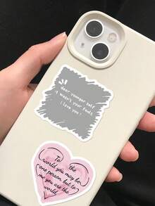 50pcs Positive Uplifting Phrase Stickers, Great For Scrapbooking, Journals, Notebooks, Cups, Skateboards, Adding Fun To Your Devices! - Multicolor - View 3