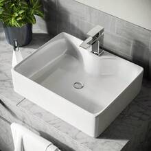 Bathroom Cloakroom Counter Top Hand Wash Basin Sink Ceramic - White - View 1